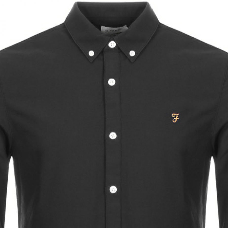 Alternative Image for ProductFarah Vintage Brewer Slim Long Sleeve Shirt Black2